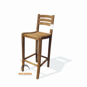 ASN 03 - Assen Bar Chair - Teak Rustic 40x46x106