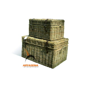 KBB 018 Treasure Trunk  Kubu Grey Set of 2 87x54x45