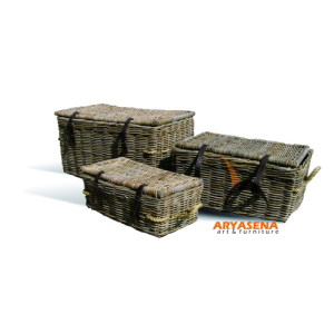 ZBB 01 Treasure Box Kubu Grey Set of 3 87x54x45